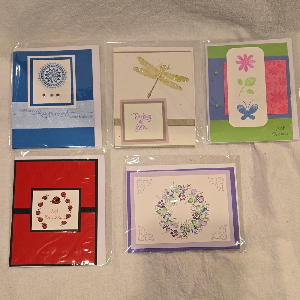 Colorful Handmade Greeting Cards Set